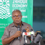 Mr. Kyeretwie Opoku at the 24-Hour Economy Media Engagment 2026